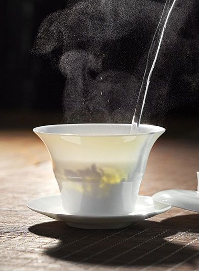 Tige de bambou : Gaiwan en porcelaine tendre - 90ml