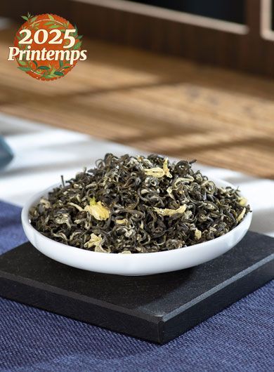 Flocons de jasmin PiaoXue : thé vert parfumé
