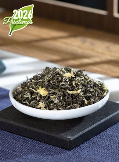 Flocons de jasmin PiaoXue : thé vert parfumé