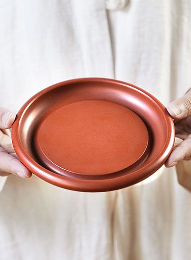 Dessous de théière Lotus en poterie grossière 3
