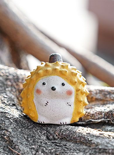 Statuette d'hérisson Durian en argile Zisha de Yixing