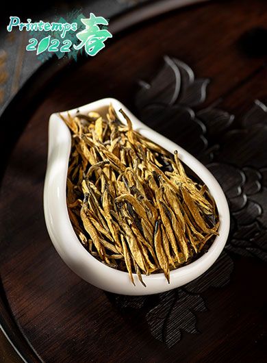 Yunnan Dian Hong Jin Zhen (aiguilles d'or) : thé noir grand cru 