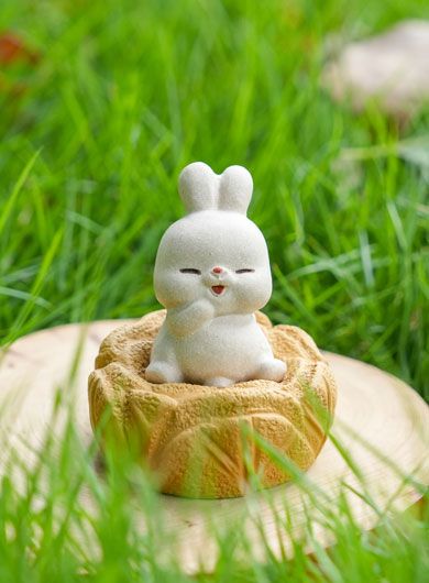 Statuette de lapin en argile Zisha de Yixing