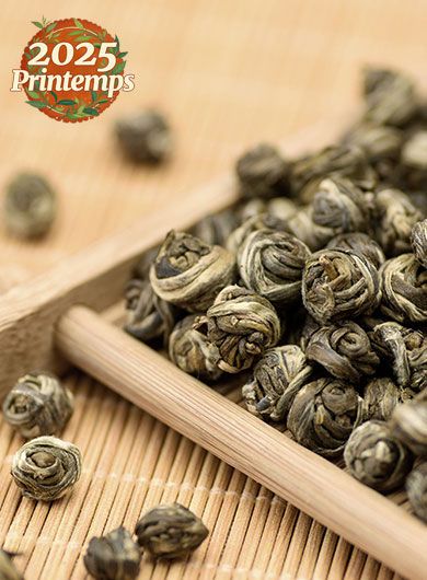 Perles du Dragon Long Zhu: thé vert parfumé