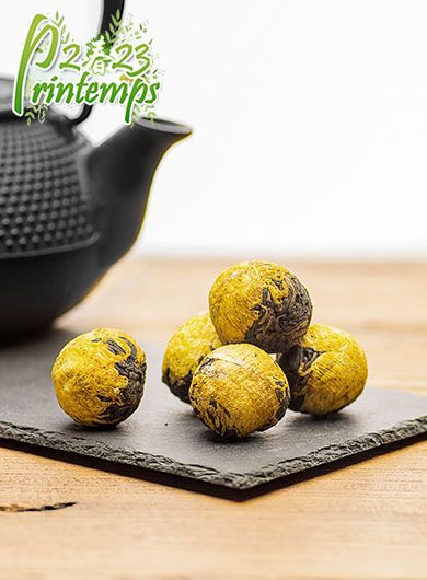 Dian Hong Marguerite des savanes : perles de thé noir