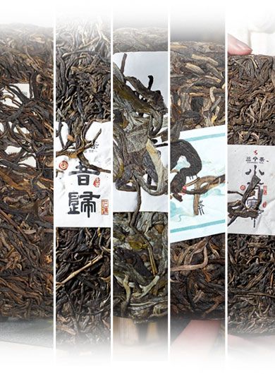 Assortiment N°1 de Puerh crus régionaux.