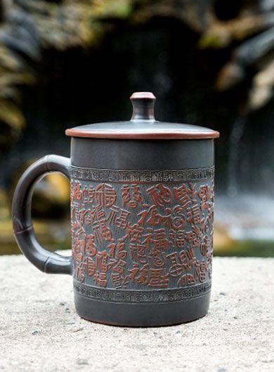 Mug Bai Fu en argile Nixing de Qinzhou : 380 ml