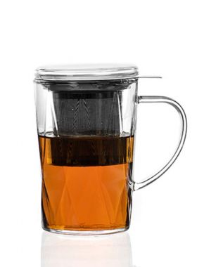 Grand mug-théière en verre 