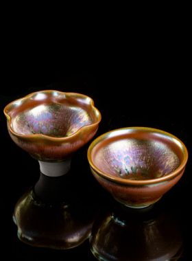 Mini boîte à thé en poterie grossière 7