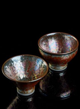 Mini boîte à thé en poterie grossière 7