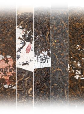 Échantillons Pu-erh cuit à l'arôme boisé