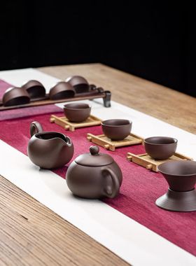 Service à thé YiXing ChenManSheng, complet, 11 pièces (Zi Sha)