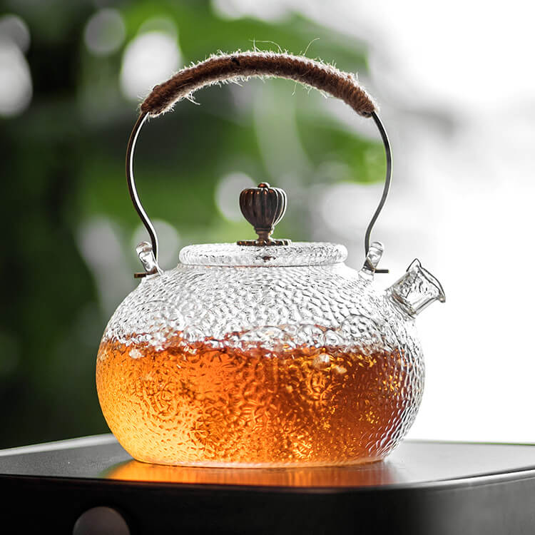 Théière en verre contenant une bouilloire à thé résistante à la chaleur