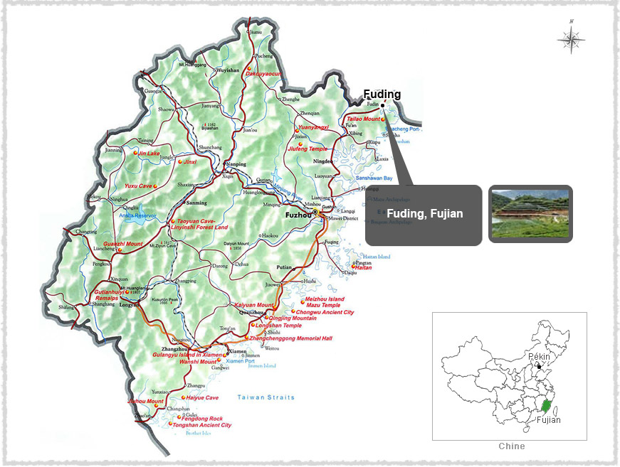 Carte du Fujian