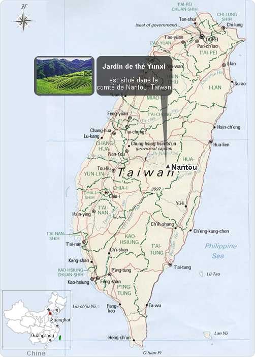 Carte du Taiwan