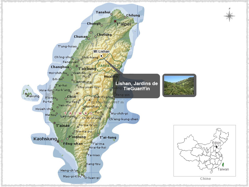 Carte du Taiwan