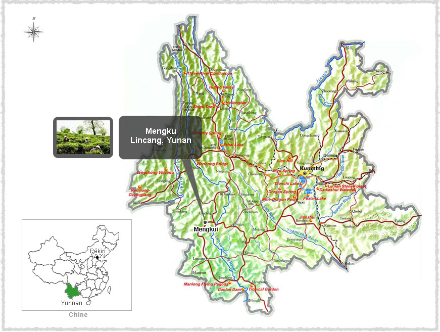Carte du Yunnan