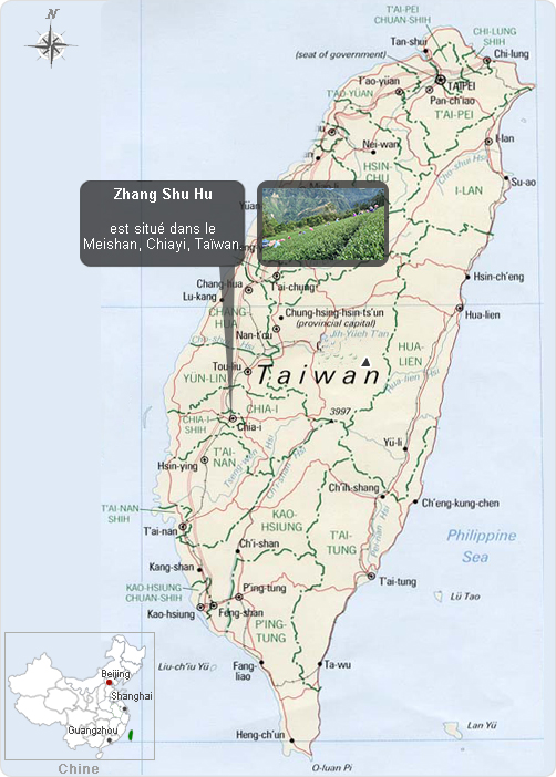 Carte du Taiwan