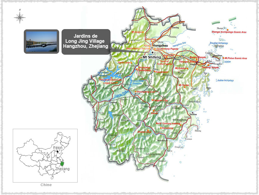 Carte du Zhejiang